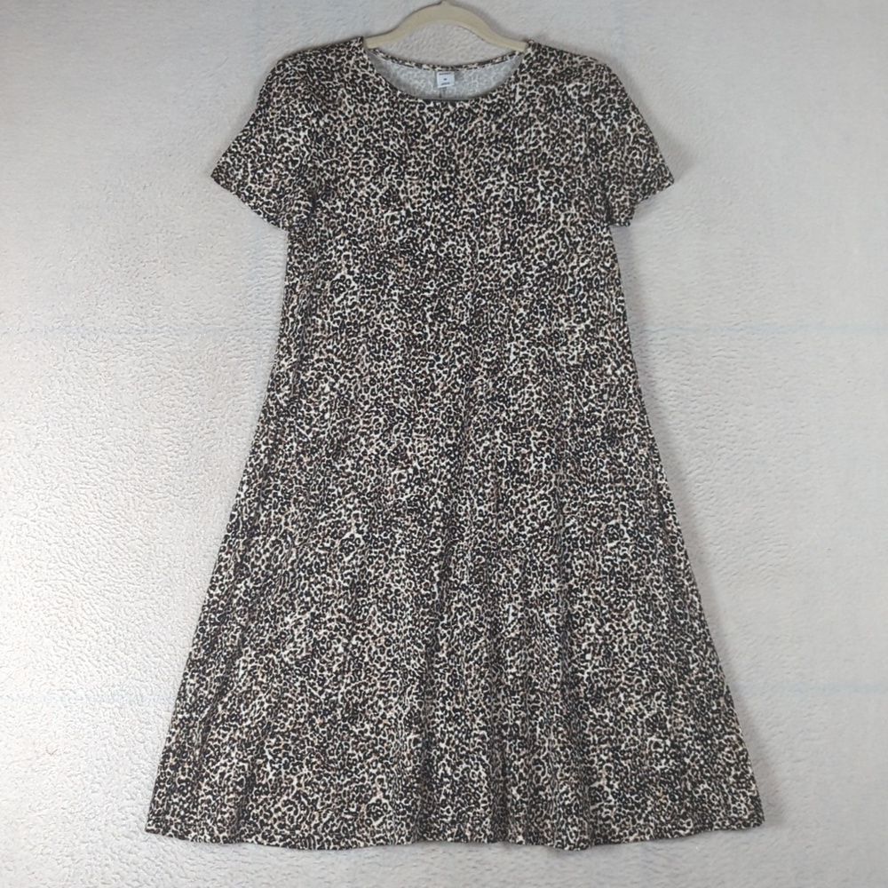 Old Navy Women's Animal Leopard Print Relaxed Fit Mini Dress Size XS
